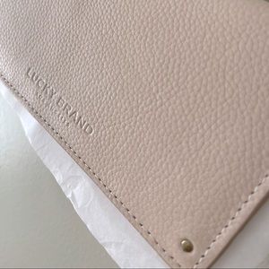 Full pebble leather clutch or crossbody. By Lucky Brand.